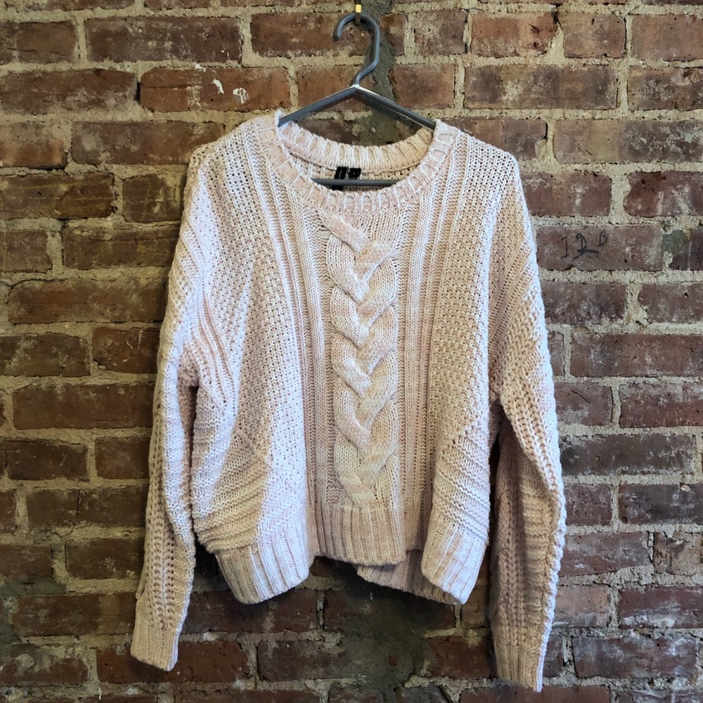 Cozy light pink sweater
